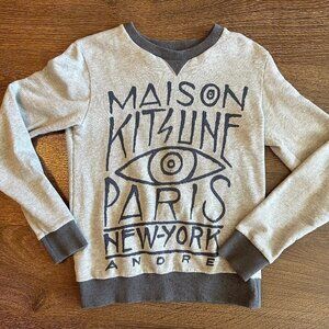 Maison Kitsune Paris New York Andre Crewneck Sweatshirt - Size XS